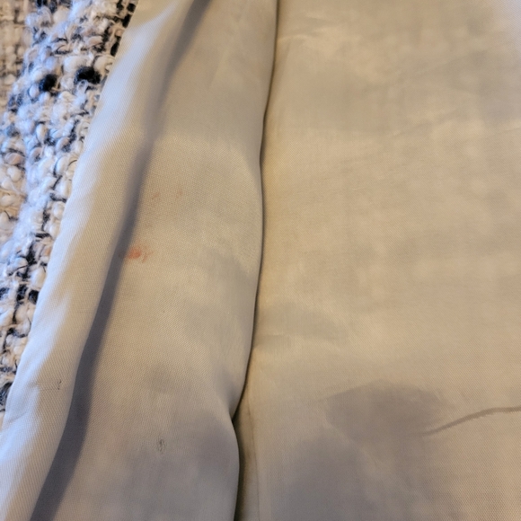 Anne Fontaine Jacket Tweed Fringe Glam Ruffle Cuff Sunny Afghan - Picture 11 of 16